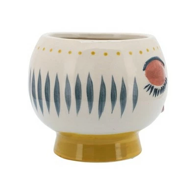 Sagebrook Home Face Ceramic Planter White 4 Sagebrook Home Face Ceramic Planter White - Image 2