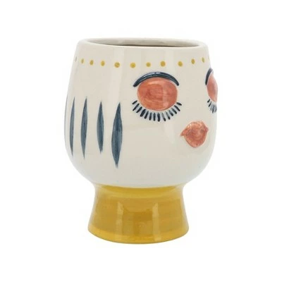Sagebrook Home Face Ceramic Planter White 10 Sagebrook Home Face Ceramic Planter White - Image 8