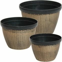 Sunnydaze Decor Sunnydaze Modern Decorative Indoor/Outdoor Resin Faux Basketweave Planter - 13", 15", and 17" Diameter - 3-Piece Set 11 Sunnydaze Decor Sunnydaze Modern Decorative Indoor/Outdoor Resin Faux Basketweave Planter - 13", 15", and 17" Diameter - 3-Piece Set -Cheap Planters Store unnamed file 4629