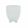 Sagebrook Home 7" Stoneware Diamond Footed Planter White