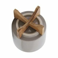 Sagebrook Home 9" Ceramic Planter with Wood Stand Beige -Cheap Planters Store unnamed file 4636