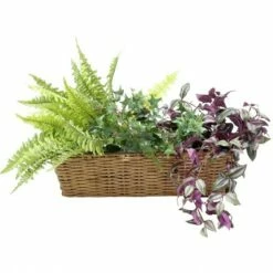 Sunnydaze Decor Sunnydaze Hanging Rectangle Polyrattan Rail Planter with Plastic Liner - 23.5" W x 7.5" D x 6.5" H - Brown -Cheap Planters Store unnamed file 4647