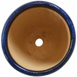 Sunnydaze Decor Sunnydaze Resort Outdoor/Indoor High-Fired Glazed UV- and Frost-Resistant Ceramic Planters with Drainage Holes - 8" Diameter - Imperial Blue - 2-Pack -Cheap Planters Store unnamed file 4658