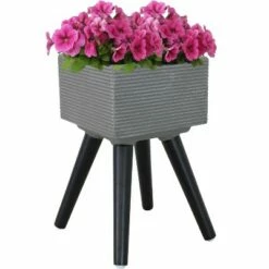 Sunnydaze Decor Sunnydaze Barkley Fiber Clay Durable Indoor/Outdoor Decorative Flower Pot - 10" Square - Gray and Black 9 Sunnydaze Decor Sunnydaze Barkley Fiber Clay Durable Indoor/Outdoor Decorative Flower Pot - 10" Square - Gray and Black -Cheap Planters Store unnamed file 4676