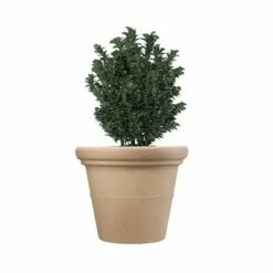 The HC Companies HC Companies 17 Inch Outdoor and Indoor Terrazzo Round House Planter with Heavy Rim for Flowers, Vegetables, and Succulents, Sandstone -Cheap Planters Store unnamed file 4712