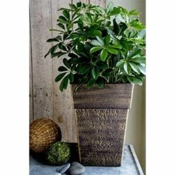 The HC Companies Avino 16 Inch Square Resin Accent Outdoor Flower Planter Pot for Garden, Patio, Porch, Deck, or Balcony, Celtic Bronze -Cheap Planters Store unnamed file 4731