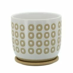 Sagebrook Home Circles Ceramic Planter with Saucer White 6 Sagebrook Home Circles Ceramic Planter with Saucer White -Cheap Planters Store unnamed file 4747