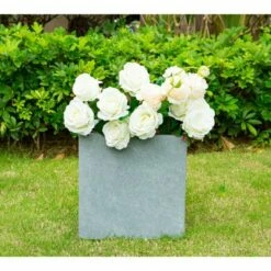 Kante Lightweight Modern Outdoor Concrete Square Planter Slate Gray - Rosemead Home & Garden, Inc. -Cheap Planters Store unnamed file 4801