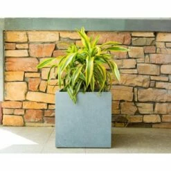 Kante Lightweight Modern Outdoor Concrete Square Planter Slate Gray - Rosemead Home & Garden, Inc. -Cheap Planters Store unnamed file 4802