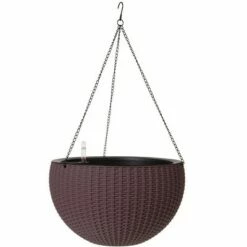 Weave Self-Watering Hanging Basket, 14 Inch - Gardener's Supply Company