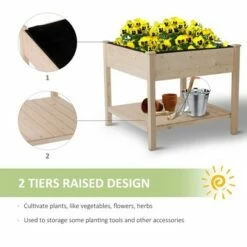Outsunny Wood Raised Garden Bed with Storage Shelf Elevated Planter Box Stand with Legs for Backyard Patio Garden Balcony 3x3FT 10 Outsunny Wood Raised Garden Bed with Storage Shelf Elevated Planter Box Stand with Legs for Backyard Patio Garden Balcony 3x3FT -Cheap Planters Store unnamed file 484