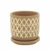 Sagebrook Home Cross Ceramic Planter with Saucer Tan 2 Sagebrook Home Cross Ceramic Planter with Saucer Tan -Cheap Planters Store unnamed file 4847