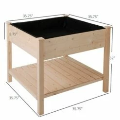 Outsunny Wood Raised Garden Bed with Storage Shelf Elevated Planter Box Stand with Legs for Backyard Patio Garden Balcony 3x3FT 12 Outsunny Wood Raised Garden Bed with Storage Shelf Elevated Planter Box Stand with Legs for Backyard Patio Garden Balcony 3x3FT -Cheap Planters Store unnamed file 486
