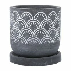 Sagebrook Home Fan Cement Planter with Saucer Gray 7 Sagebrook Home Fan Cement Planter with Saucer Gray -Cheap Planters Store unnamed file 4869