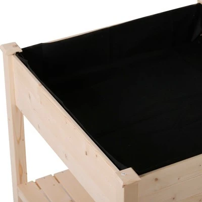 Outsunny Wood Raised Garden Bed with Storage Shelf Elevated Planter Box Stand with Legs for Backyard Patio Garden Balcony 3x3FT 9 Outsunny Wood Raised Garden Bed with Storage Shelf Elevated Planter Box Stand with Legs for Backyard Patio Garden Balcony 3x3FT - Image 7