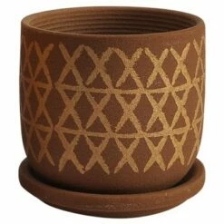 Set of 2 5.75" Cross Planters with Saucer Tan - Sagebrook Home -Cheap Planters Store unnamed file 4912