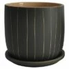 Set of 2 5.75" Stripes Planters with Saucer Gray - Sagebrook Home 1 Set of 2 5.75" Stripes Planters with Saucer Gray - Sagebrook Home -Cheap Planters Store unnamed file 4915