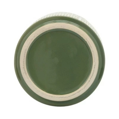 Set of 2 5.75" Ceramic Planters with Saucer Olive - Sagebrook Home 5 Set of 2 5.75" Ceramic Planters with Saucer Olive - Sagebrook Home - Image 4