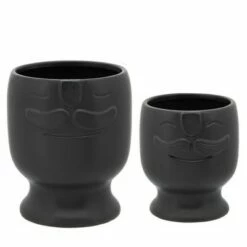 Sagebrook Home Set of 2 Face Ceramic Planters Black -Cheap Planters Store unnamed file 4942