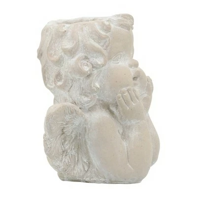 10" Resin Angel Planter Gray - Sagebrook Home 3 10" Resin Angel Planter Gray - Sagebrook Home - Image 2