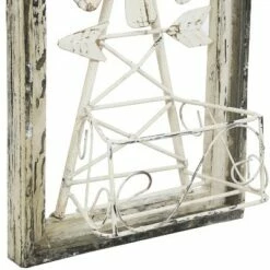 Sunnydaze Decor Sunnydaze Indoor/Outdoor Metal Windmill Planter with Wooden Frame for Front Porch, Patio, Entryway, or Living Room - 22.5" -Cheap Planters Store unnamed file 4967