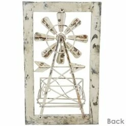 Sunnydaze Decor Sunnydaze Indoor/Outdoor Metal Windmill Planter with Wooden Frame for Front Porch, Patio, Entryway, or Living Room - 22.5" -Cheap Planters Store unnamed file 4969