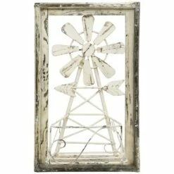 Sunnydaze Decor Sunnydaze Indoor/Outdoor Metal Windmill Planter with Wooden Frame for Front Porch, Patio, Entryway, or Living Room - 22.5" -Cheap Planters Store unnamed file 4970