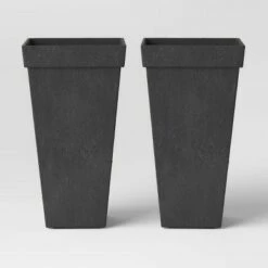 2pk Recycled Tapered Square Self-Watering Planters Black - Smith & Hawken™ -Cheap Planters Store unnamed file 4978