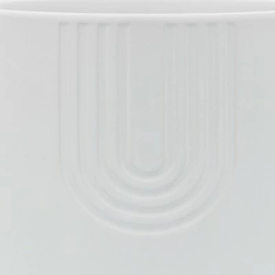 Set of 2 12" Bravais Footed Ceramic Planters White - Sagebrook Home 7 Set of 2 12" Bravais Footed Ceramic Planters White - Sagebrook Home - Image 6