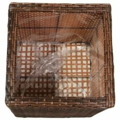 Sunnydaze Decor Sunnydaze Square Indoor Polyrattan Planters with Attached Clear Polypropylene Liner 14" Square x 14" H and 11" Square x 11" H - Brown 2-Piece -Cheap Planters Store unnamed file 5000