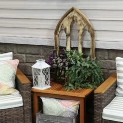 Sunnydaze Decor Sunnydaze Traditional Arched Window Pane Wooden Planter Holder - 30.5" -Cheap Planters Store unnamed file 5005