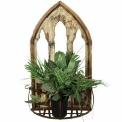 Sunnydaze Decor Sunnydaze Traditional Arched Window Pane Wooden Planter Holder - 30.5" -Cheap Planters Store unnamed file 5008