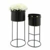 Sagebrook Home Set of 2 Cylinder Metal Planters Black 2 Sagebrook Home Set of 2 Cylinder Metal Planters Black -Cheap Planters Store unnamed file 5034