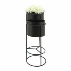 Sagebrook Home Set of 2 Cylinder Metal Planters Black -Cheap Planters Store unnamed file 5035
