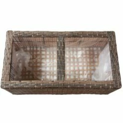 Sunnydaze Decor Sunnydaze 2-Section Rectangle Polyrattan Indoor Planters - 21.5" W x 11.5" D x 9.25" H - Brown - 2-Pack 9 Sunnydaze Decor Sunnydaze 2-Section Rectangle Polyrattan Indoor Planters - 21.5" W x 11.5" D x 9.25" H - Brown - 2-Pack -Cheap Planters Store unnamed file 5045