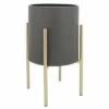 Sagebrook Home Set of 2 Diamond Planters in Metal Stand Gray/gold -Cheap Planters Store unnamed file 5055