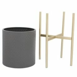 Sagebrook Home Set of 2 Diamond Planters in Metal Stand Gray/gold 17 Sagebrook Home Set of 2 Diamond Planters in Metal Stand Gray/gold -Cheap Planters Store unnamed file 5060