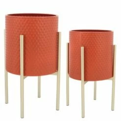 Sagebrook Home Set of 2 Diamond Planters in Metal Stand Gray/gold 22 Sagebrook Home Set of 2 Diamond Planters in Metal Stand Gray/gold -Cheap Planters Store unnamed file 5065