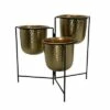 20" Metal Hammered Planter Trio with Stand - Sagebrook Home Gold -Cheap Planters Store unnamed file 5066
