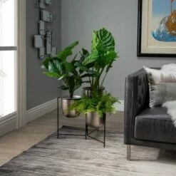 20" Metal Hammered Planter Trio with Stand - Sagebrook Home Gold -Cheap Planters Store unnamed file 5068