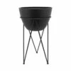 Sagebrook Home 26" Metal Planter in Stand Black -Cheap Planters Store unnamed file 5084