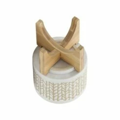 Sagebrook Home 7" Chevron Ceramic Planter with Wood Stand Beige 11 Sagebrook Home 7" Chevron Ceramic Planter with Wood Stand Beige -Cheap Planters Store unnamed file 5094