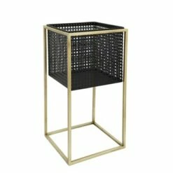 Sagebrook Home Set of 3 Square Mesh Planters on Stand Black -Cheap Planters Store unnamed file 5105