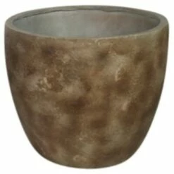 Set of 2 17" Textured Resin Planters Brown - Sagebrook Home