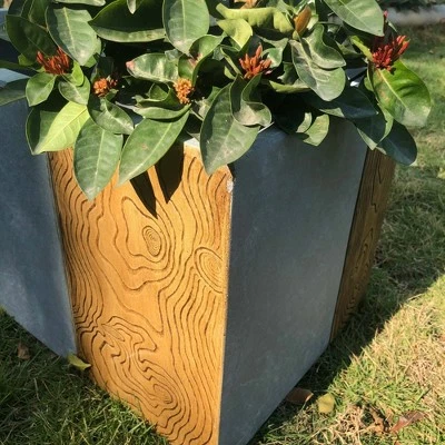 Rosemead Home & Garden, Inc. 15" Kante Lightweight Modern Outdoor Concrete Rectangular Planter Timber Ridge Gray - Rosemead Home & Garden, Inc. 5 Rosemead Home & Garden, Inc. 15" Kante Lightweight Modern Outdoor Concrete Rectangular Planter Timber Ridge Gray - Rosemead Home & Garden, Inc. - Image 3