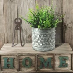 CKK Home Decor Stonebriar Antique Galvanized Metal Farmhouse Planter