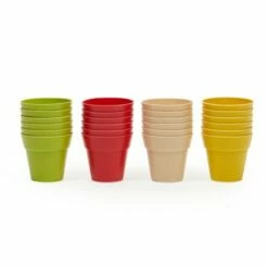 Juvale 24 Pack Plastic Small Flower Pots Planters for Indoor Outdoor Plant, Succulent, 4 Colors 1.5 x 1.5 x 2.3" -Cheap Planters Store unnamed file 5297