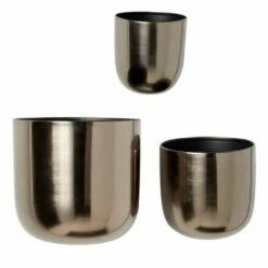 Set of 3 Contemporary Metal Wall Planters - Olivia & May Metallic Gold -Cheap Planters Store unnamed file 5305