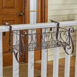 The Lakeside Collection Lakeside Decorative Iron Scrollwork Porch Rail Planter for Flowers, Herbs -Cheap Planters Store unnamed file 5310