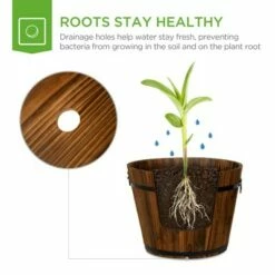 Best Choice Products Set of 3 Rustic Wood Bucket Barrel Flower Garden Planters Set w/ Drainage Holes, Multiple Sizes 12 Best Choice Products Set of 3 Rustic Wood Bucket Barrel Flower Garden Planters Set w/ Drainage Holes, Multiple Sizes -Cheap Planters Store unnamed file 5321